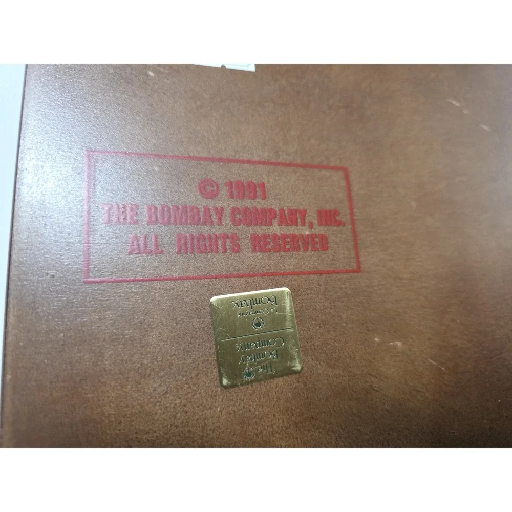 Bombay Company Large Unisex Wood Bible Memory Keepsake Book Storage Box 1991